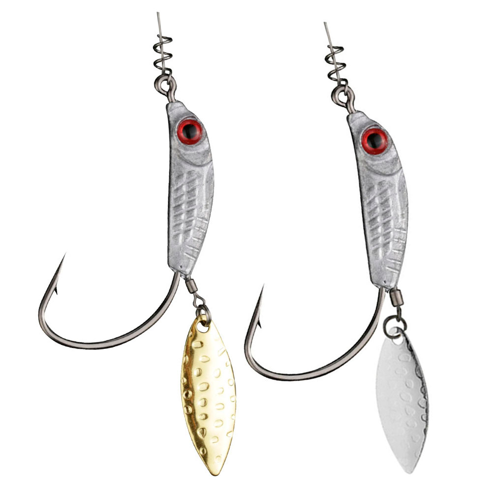 Cheery HK00486 Weighted Twistlock Fishing Jig Heads Blade Attachment for Stream River Lake-Swimbait Crankbait Spinner Bait Hooks · Original source photograph · specifications to confirm