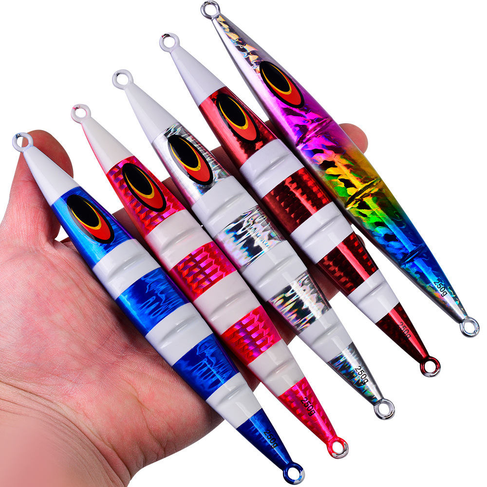 Slow Shaking Iron Plate Lead Fish Deep Sea Boat Fishing Luminous Live Bait 30g-250g Sea Fishing Fast Sinking Lure · Original source photograph · specifications to confirm