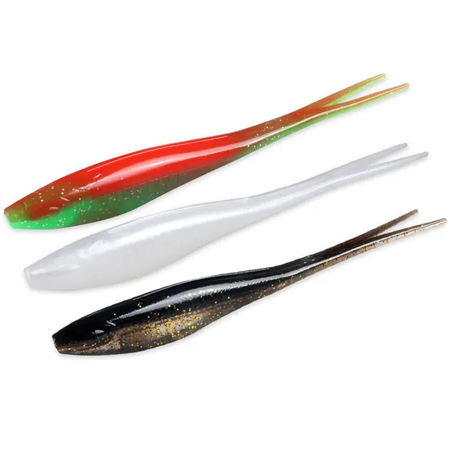 180mm 18g  Drop Shooting Soft Bait V-shape Split Tail Fishing Lure Swimbait Worm Freshwater Bass Fishing Tackle
